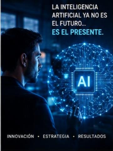 Hombre frente a un chip de IA: «La inteligencia artificial ya no es el futuro, es el presente»