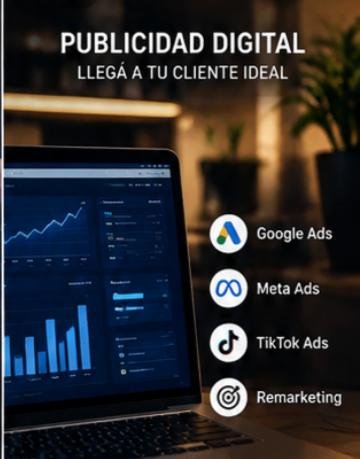 «Publicidad digital, llegá a tu cliente ideal»: Google Ads, Meta Ads, TikTok Ads y remarketing