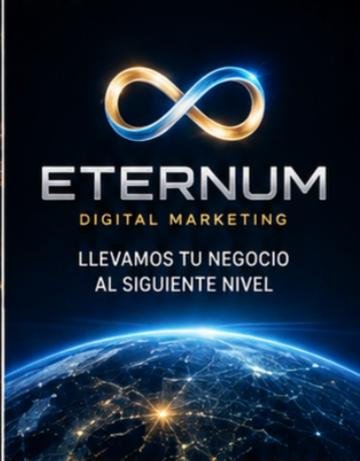 Logo de Eternum sobre la Tierra: «Llevamos tu negocio al siguiente nivel»