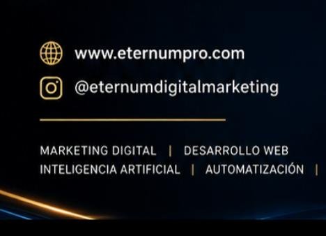 Datos de contacto: www.eternumpro.com y @eternumdigitalmarketing